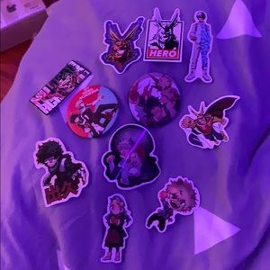 my hero academia bnha 2 pins 10 stickers